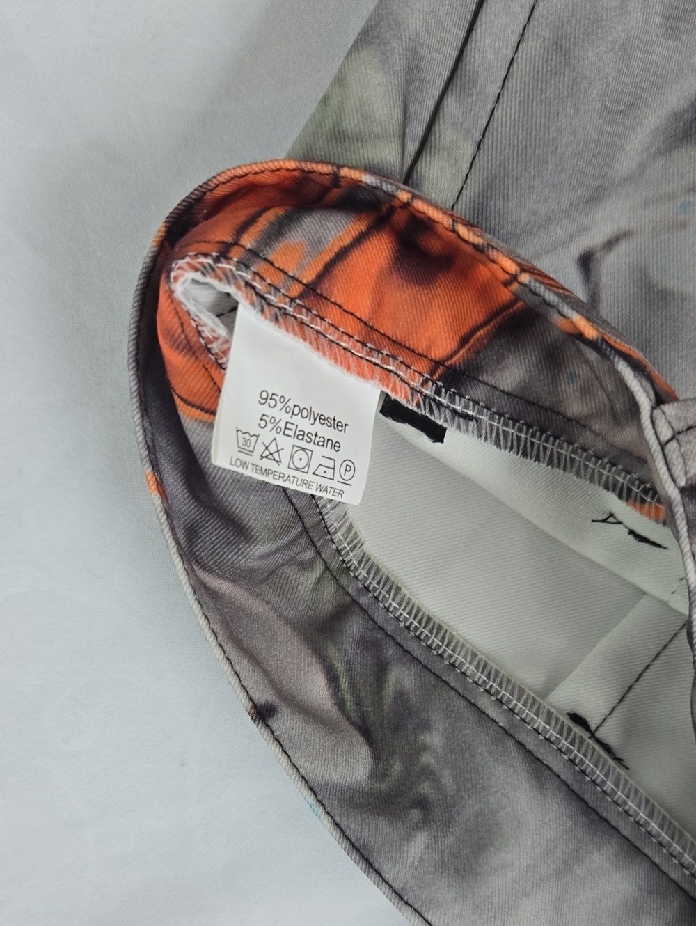 Men's GROOVY pants With Blue Aquatic Imagery And Yellow/Orange Abstract Shapes - Picture 2 of 13